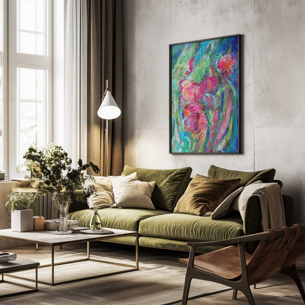 Tablou înramat „Impressionist Floral Abstract” de Dorothy Fagan