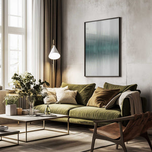 Tablou înramat „Euphoria - White and Green” de Alma
