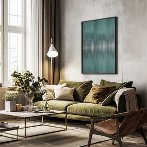 Tablou înramat „Euphoria - Green and White” de Alma