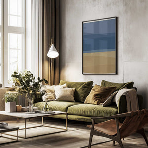Tablou înramat „Modern Blue and Brown” de Orara Studio