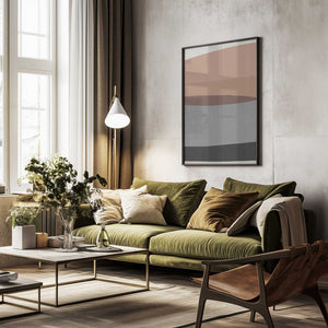 Tablou înramat „Modern Pink and Grey” de Orara Studio