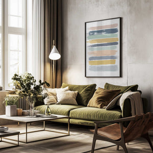 Tablou înramat „Pastel Stripes” de Orara Studio