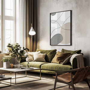 Tablou înramat „Abstract Bubbles” de Anne-Marie Volfova