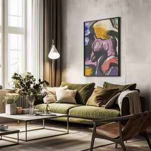 Tablou înramat „Sitting Muse Abstract” de Little Dean