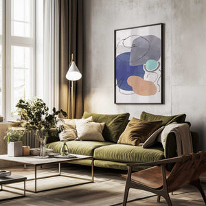 Tablou înramat „Watercolor Organic Shapes 5” de Little Dean