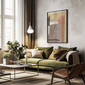 Tablou înramat „Earthy Tones and Organic Shapes” de Little Dean