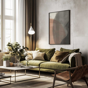 Tablou înramat „Earth Tone Abstract” de Little Dean