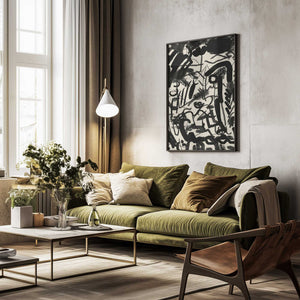 Tablou înramat „Abstraction With Inks” de Little Dean