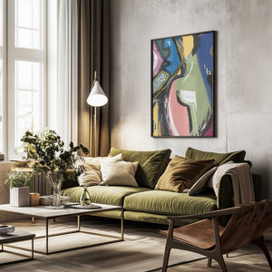 Tablou înramat „Colorful Abstract Bum” de Little Dean