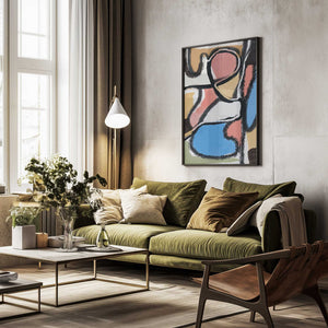 Tablou înramat „Textured Line and Color” de Little Dean
