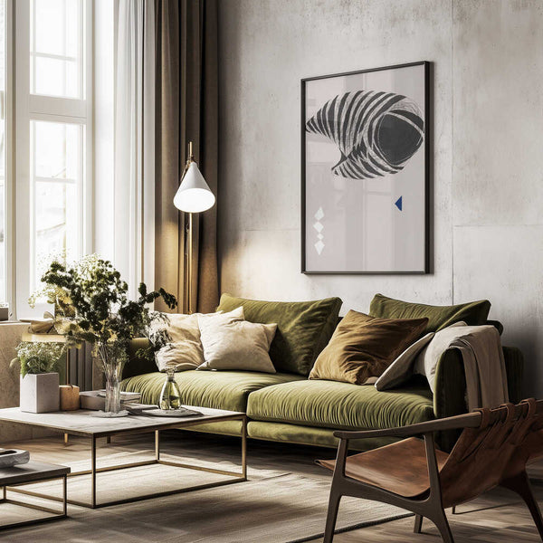 Tablou înramat „Abstract Stripes” de Little Dean