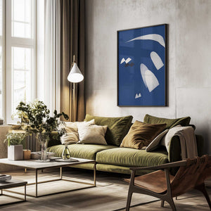 Tablou înramat „Abstract Blue Breeze” de Little Dean