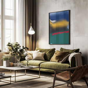Tablou înramat „Blending Blue With Yellow” de Little Dean