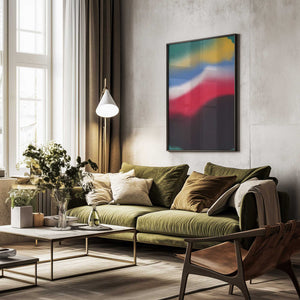 Tablou înramat „Dynamic Emotions Through Vibrant Color” de Little Dean
