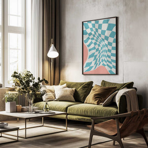 Tablou înramat „Line Drying Fabric In the Wind” de Little Dean
