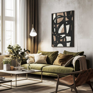 Tablou înramat „Bold line composition” de Little Dean