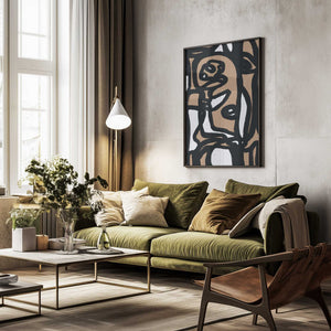 Tablou înramat „Bold line composition 05” de Little Dean