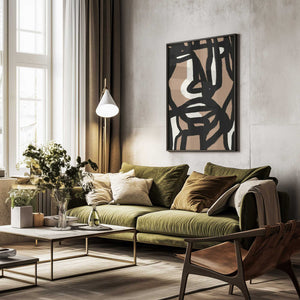 Tablou înramat „Bold line composition 09” de Little Dean