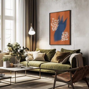 Tablou înramat „Abstract Blaze Script” de Little Dean