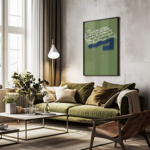 Tablou înramat „Blue and green arrangement 05” de Little Dean