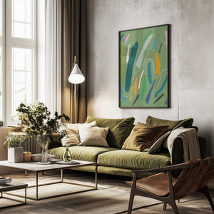 Tablou înramat „Bold Color Brushstrokes” de Little Dean