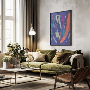 Tablou înramat „Bold Color Brushstrokes” de Little Dean