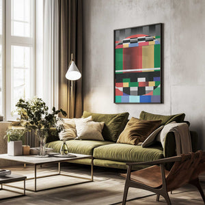 Tablou înramat „Glitch abstract artwork” de Little Dean