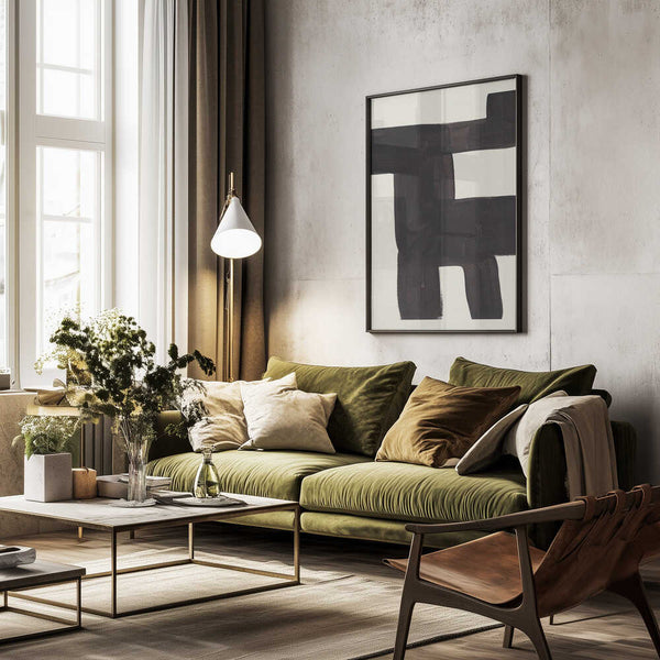 Tablou înramat „Ink Motif 40” de Ejaaz Haniff