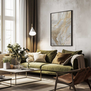 Tablou înramat „Gold Marble” de Sally Ann Moss