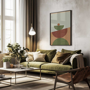 Tablou înramat „Contemporary Geometric 02” de Nilesh Kulkarni