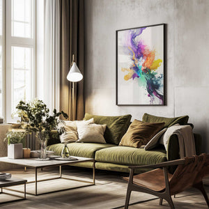 Tablou înramat „Vibrant Color Burst” de Mauro