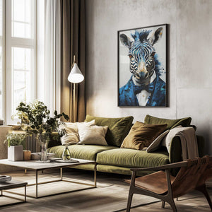 Tablou înramat „Hipster zebra” de Justyna Jaszke