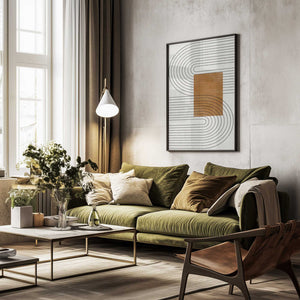 Tablou înramat „Curved Connections” de THE MIUUS STUDIO