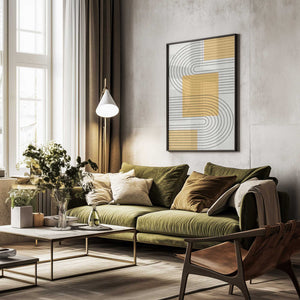 Tablou înramat „Curved Harmony” de THE MIUUS STUDIO