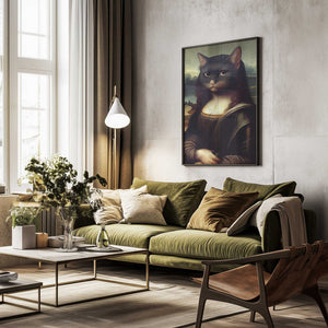 Tablou înramat „Meowlisa” de Dikhotomy