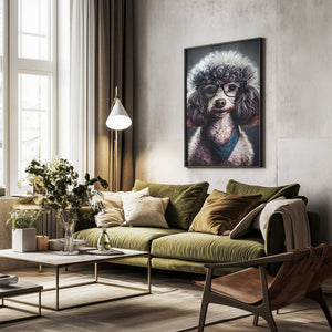 Tablou înramat „Dog hipster 4” de Justyna Jaszke