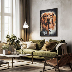 Tablou înramat „Dog hipster 2” de Justyna Jaszke