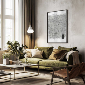 Tablou înramat „Intricate Scribbles On A Muted Background” de uplusmestudio