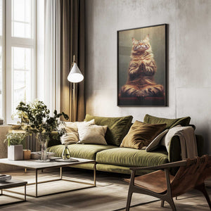 Tablou înramat „Cat yoga 3” de Justyna Jaszke