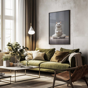 Tablou înramat „Cat yoga 7” de Justyna Jaszke