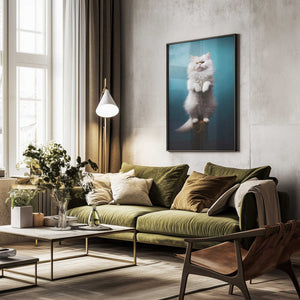 Tablou înramat „Cat yoga 8” de Justyna Jaszke