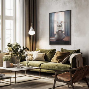 Tablou înramat „Cat yoga 9” de Justyna Jaszke