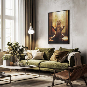 Tablou înramat „Cat yoga 10” de Justyna Jaszke