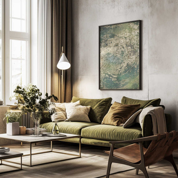 Tablou înramat „The Emerald Scorch” de Anete Purina-Purite