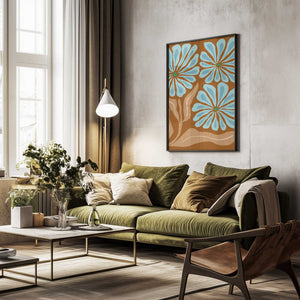 Tablou înramat „Amber Blooms” de Miho Art Studio