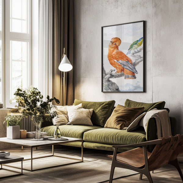 Tablou înramat „Two Exotic Birds” de Aert Schouman