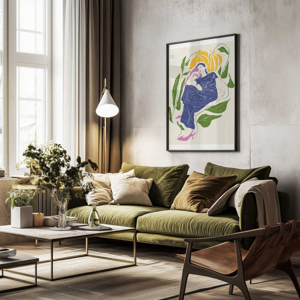 Tablou înramat „Jlr Quiet in the garden” de Jenny Liz Rome