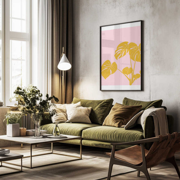 Tablou înramat „Pandc Houseplant Copy” de Jenny Liz Rome