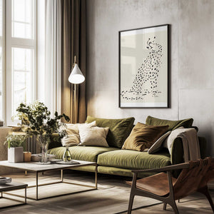 Tablou înramat „Pandc Leopard” de Jenny Liz Rome