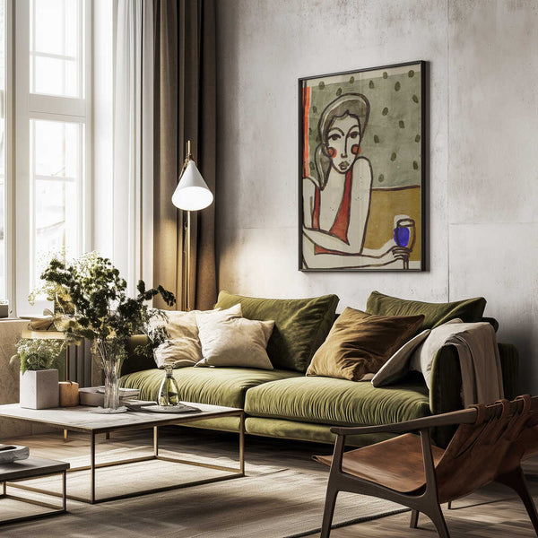 Tablou înramat „Café Contemplation” de Treechild